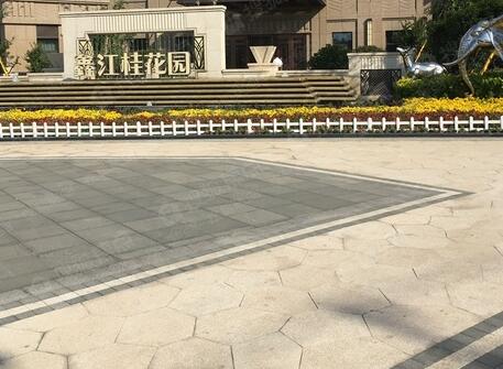 青島城陽(yáng)區(qū)鑫江桂花園黃金麻石材外墻效果圖